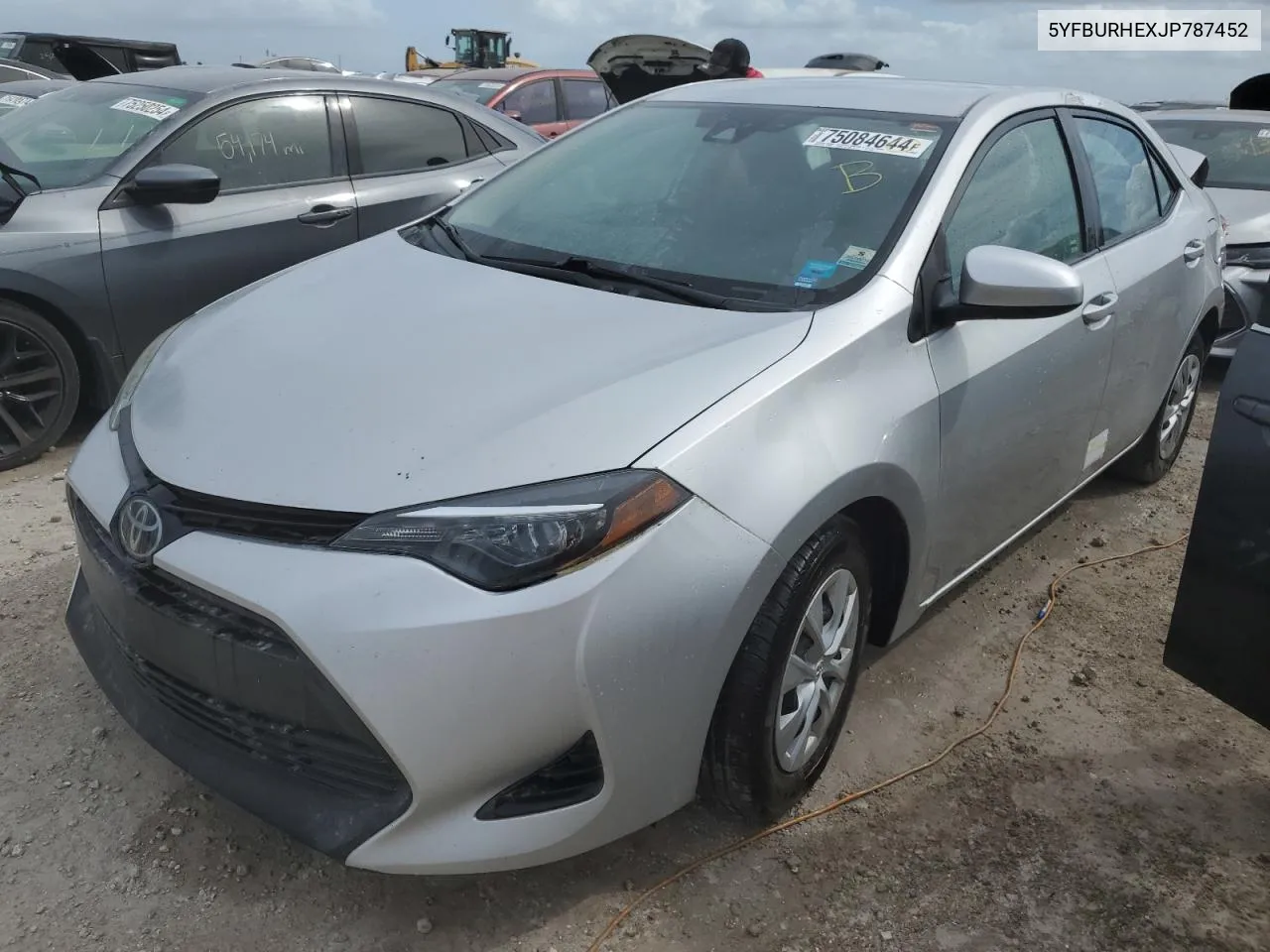 2018 Toyota Corolla L VIN: 5YFBURHEXJP787452 Lot: 75084644