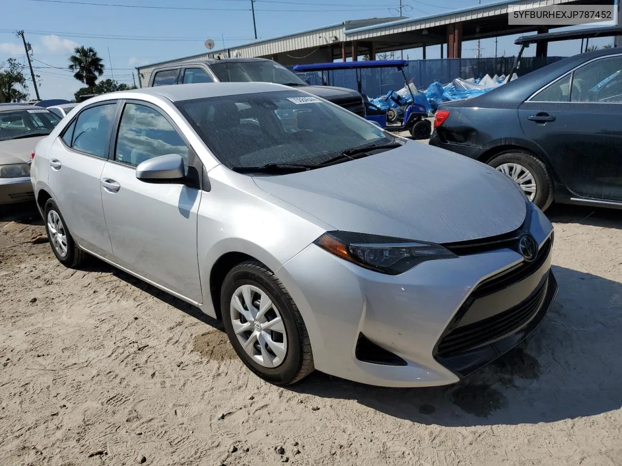 2018 Toyota Corolla L VIN: 5YFBURHEXJP787452 Lot: 75084644