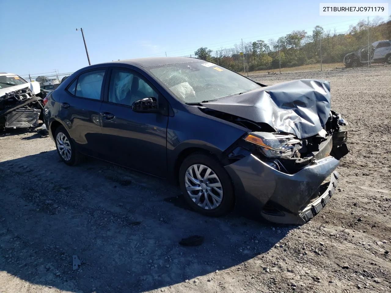 2018 Toyota Corolla L VIN: 2T1BURHE7JC971179 Lot: 75177724