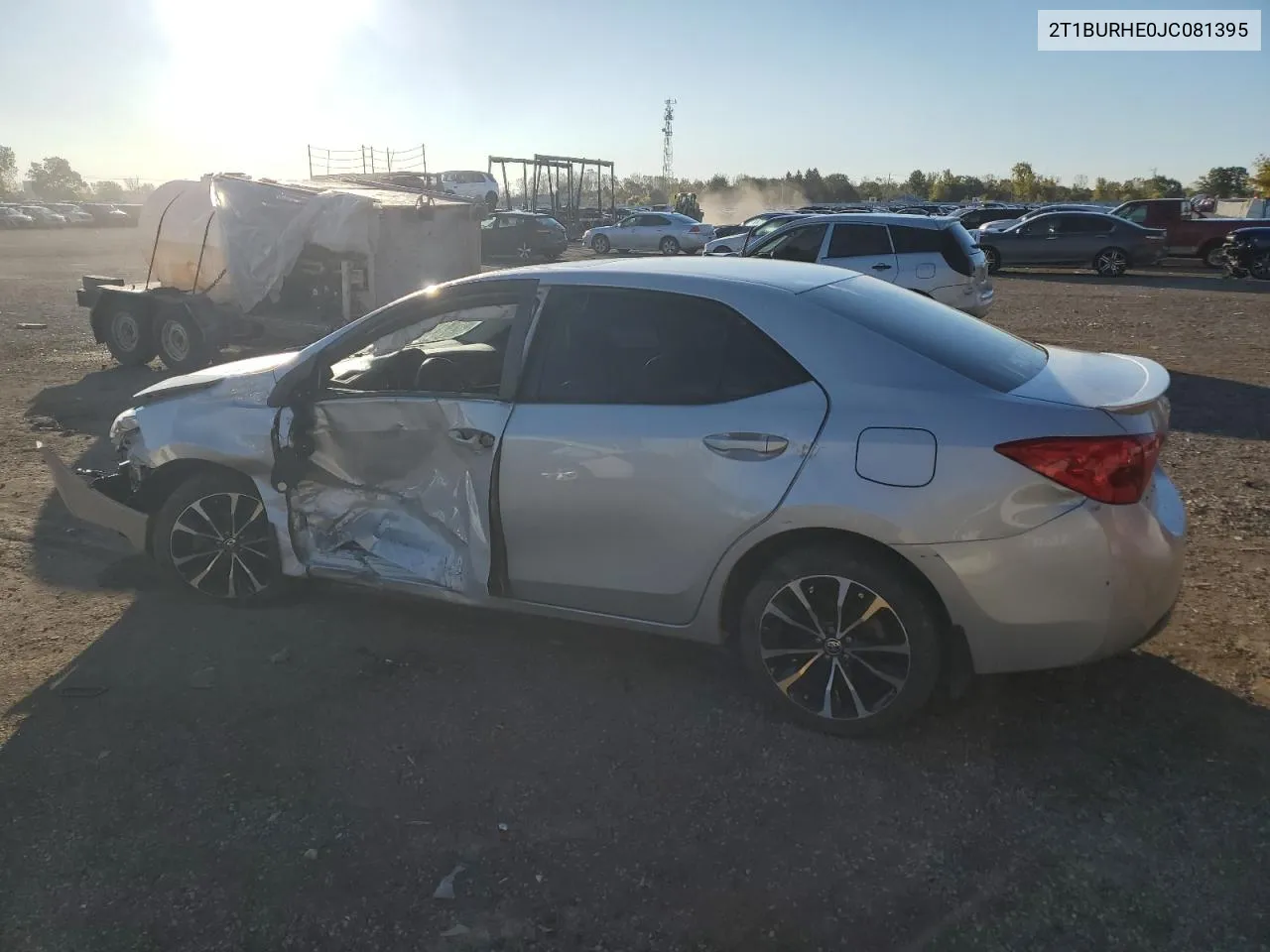 2018 Toyota Corolla L VIN: 2T1BURHE0JC081395 Lot: 75306584