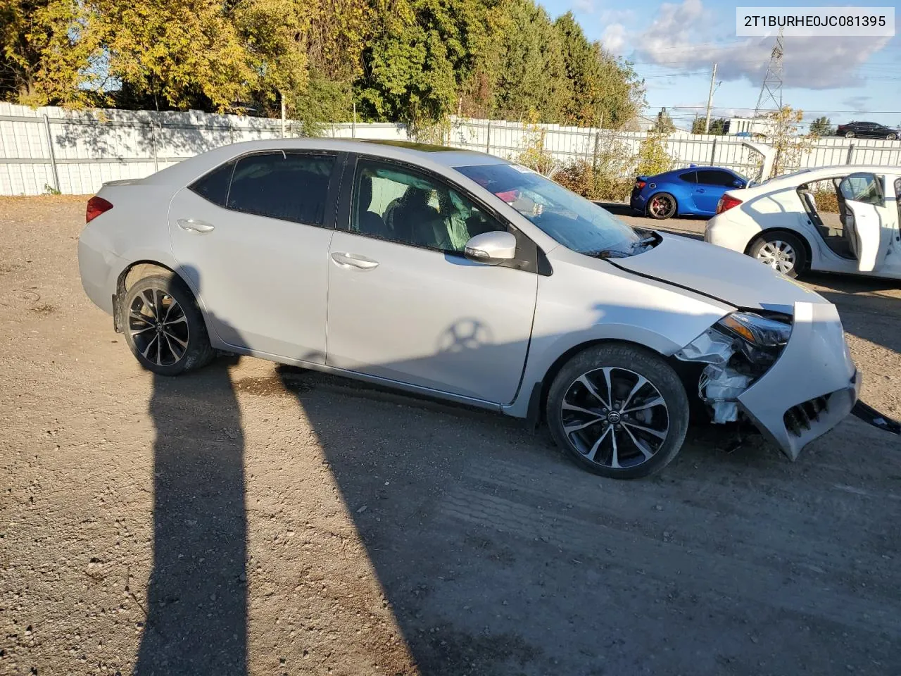 2018 Toyota Corolla L VIN: 2T1BURHE0JC081395 Lot: 75306584