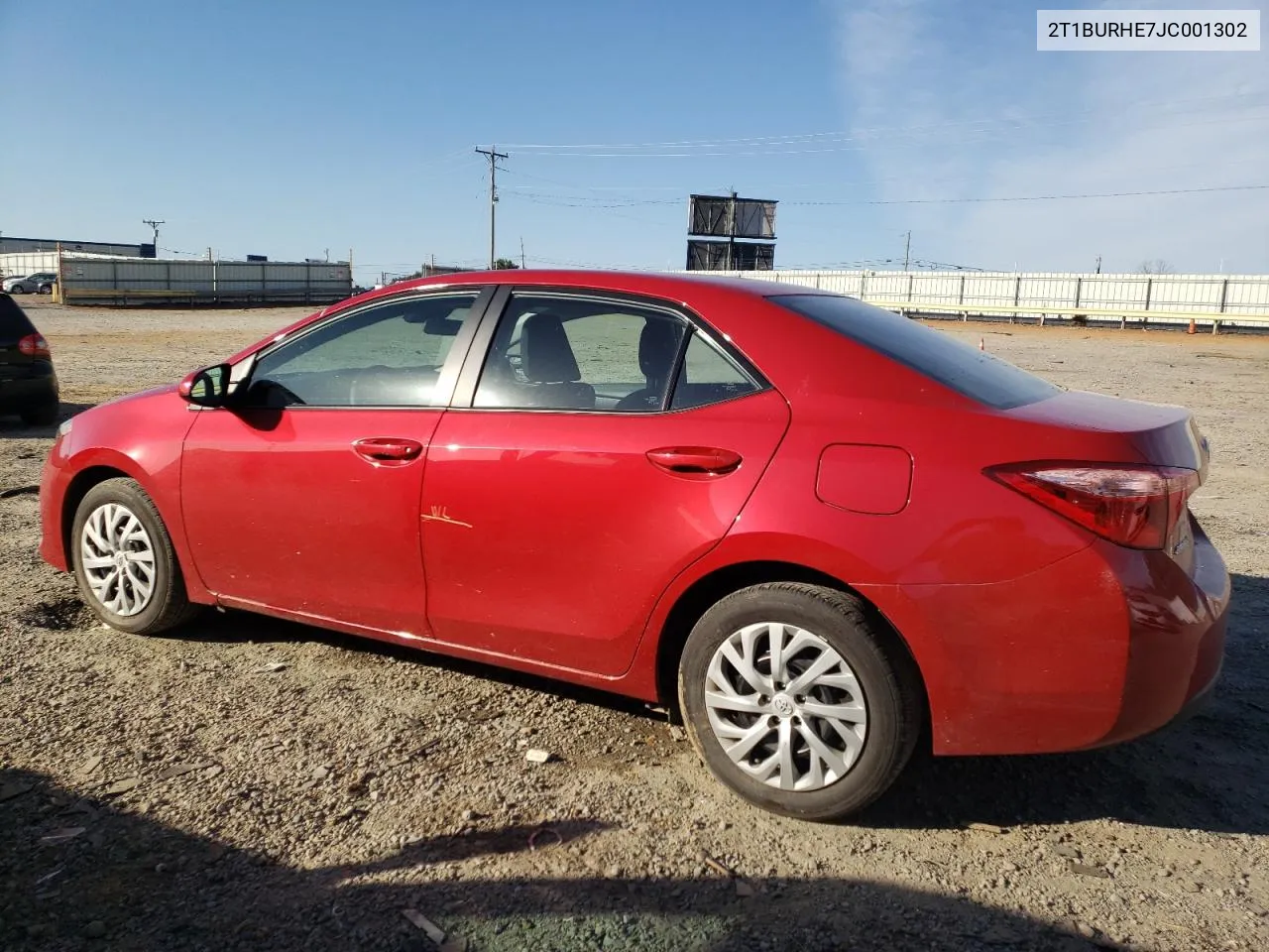 2018 Toyota Corolla L VIN: 2T1BURHE7JC001302 Lot: 75611964