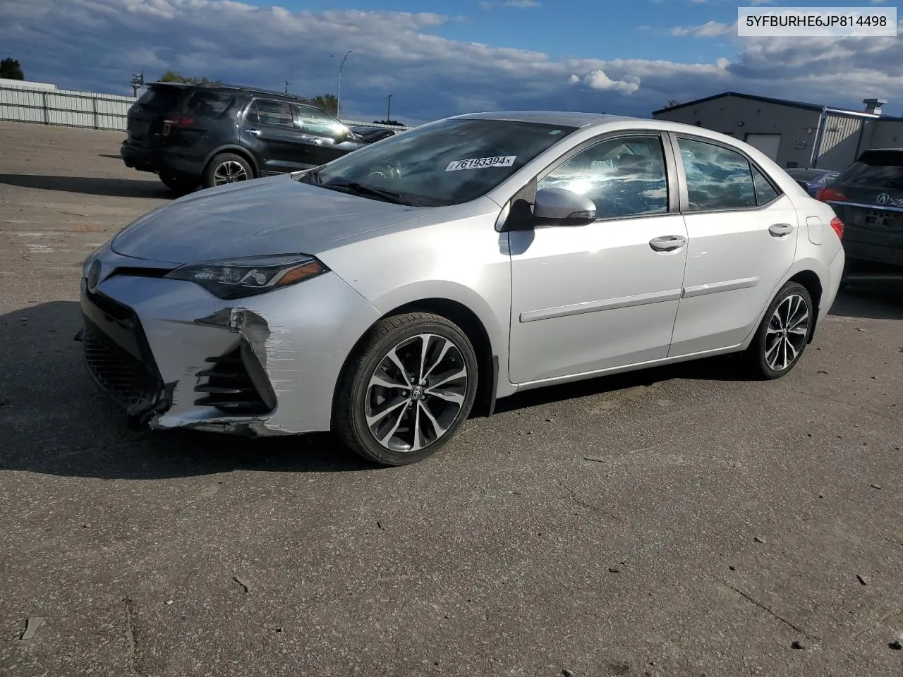 2018 Toyota Corolla L VIN: 5YFBURHE6JP814498 Lot: 76193394