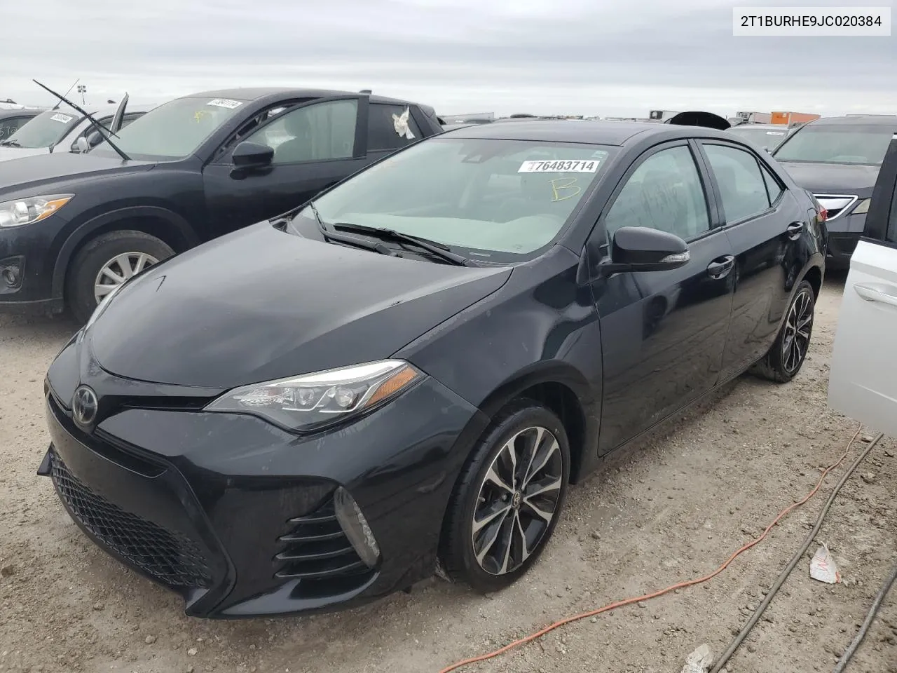 2018 Toyota Corolla L VIN: 2T1BURHE9JC020384 Lot: 76483714