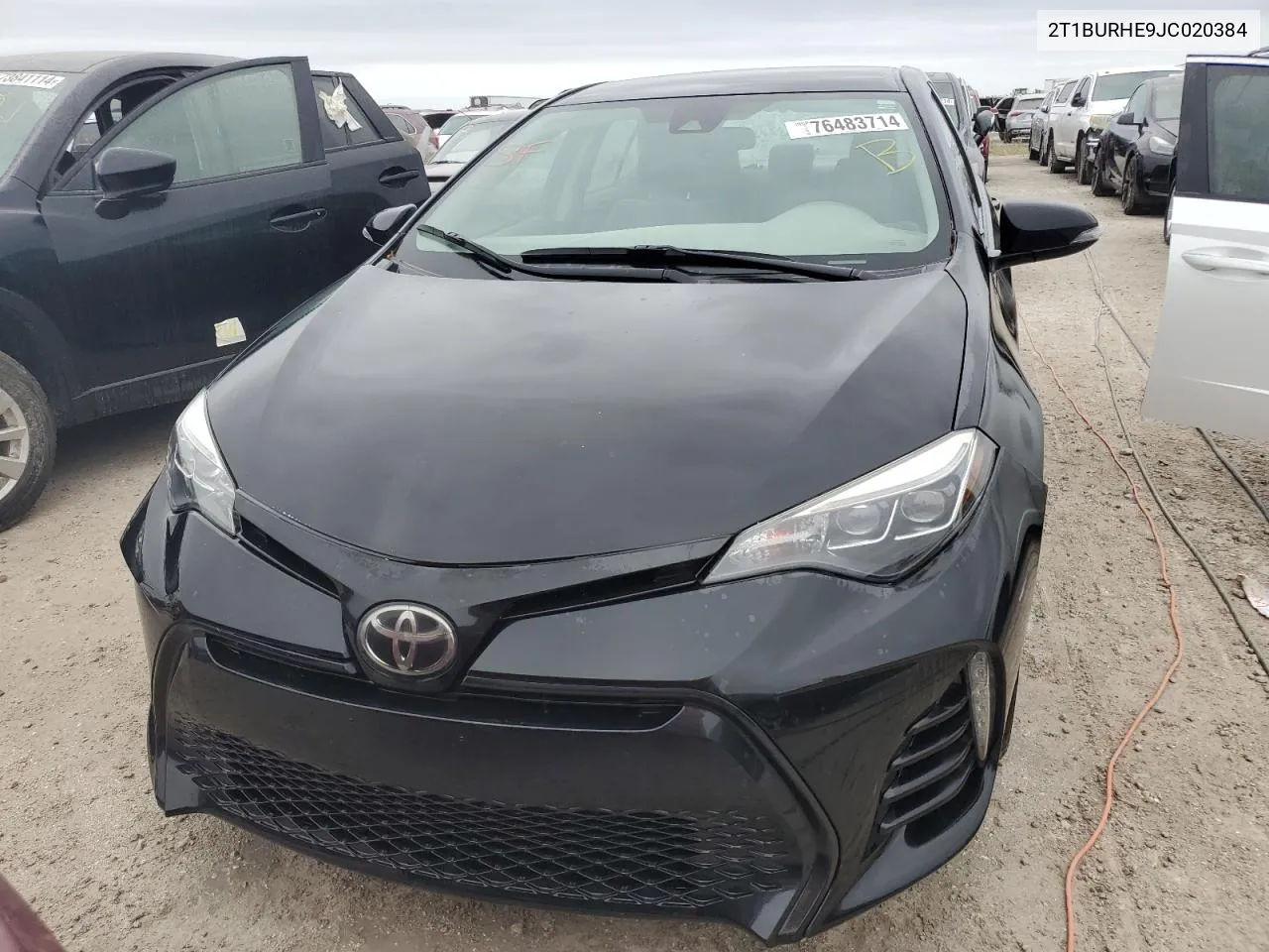 2018 Toyota Corolla L VIN: 2T1BURHE9JC020384 Lot: 76483714