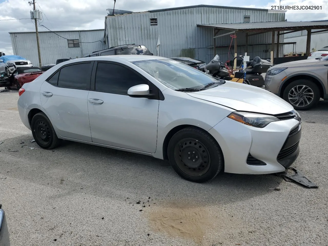 2018 Toyota Corolla L VIN: 2T1BURHE3JC042901 Lot: 76776194