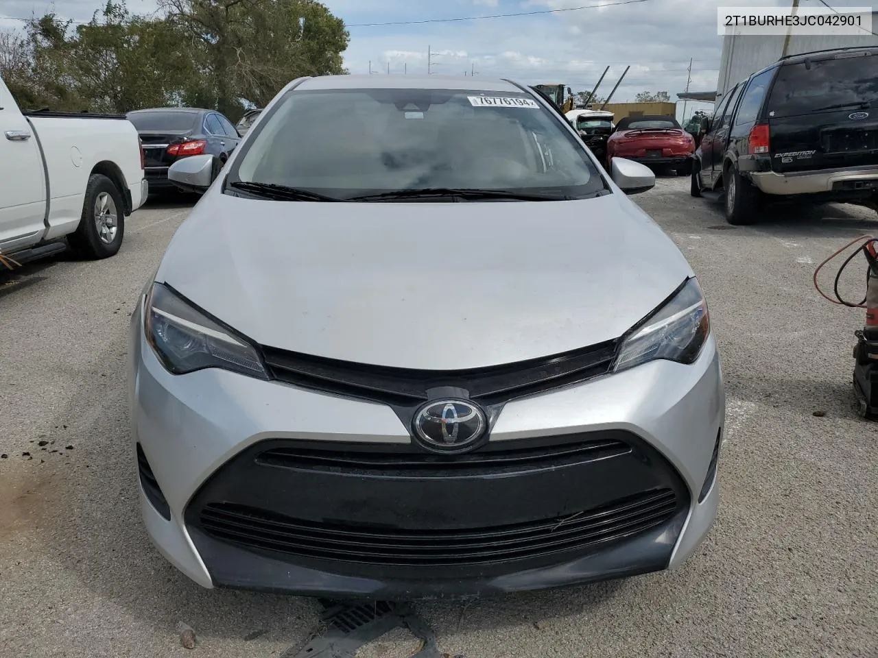 2018 Toyota Corolla L VIN: 2T1BURHE3JC042901 Lot: 76776194