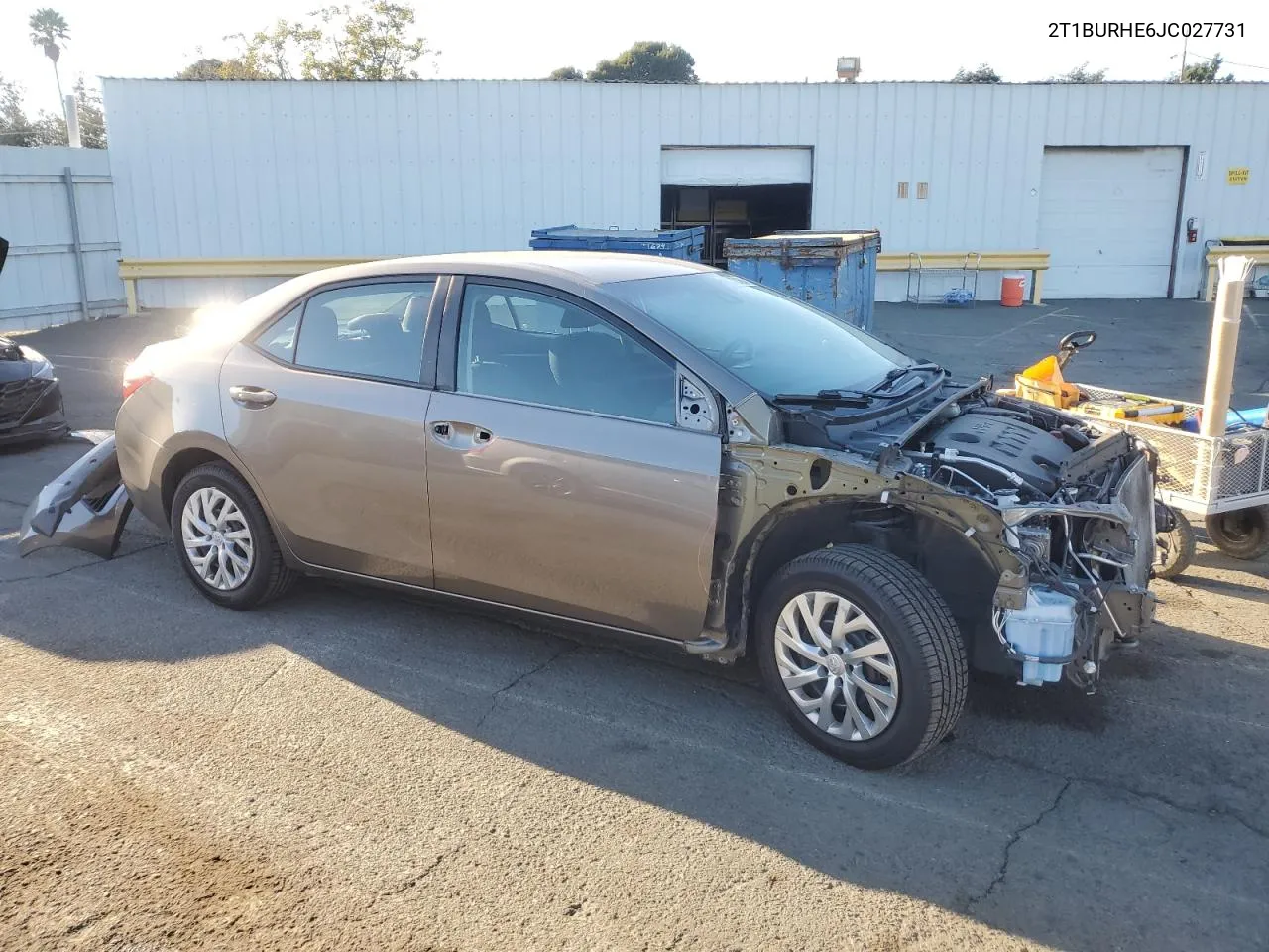 2018 Toyota Corolla L VIN: 2T1BURHE6JC027731 Lot: 76821064