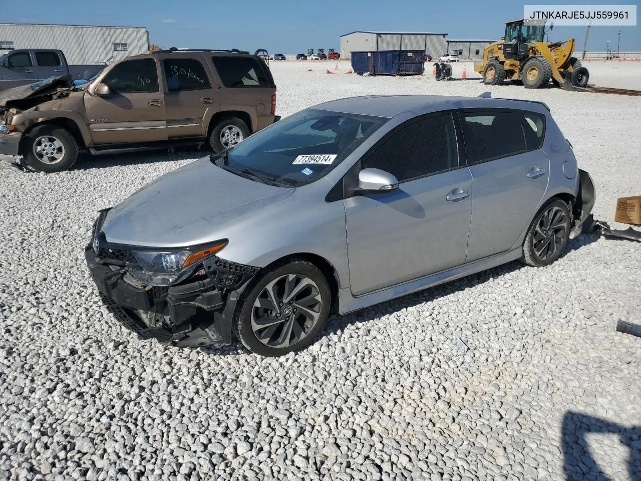 2018 Toyota Corolla Im VIN: JTNKARJE5JJ559961 Lot: 77394514