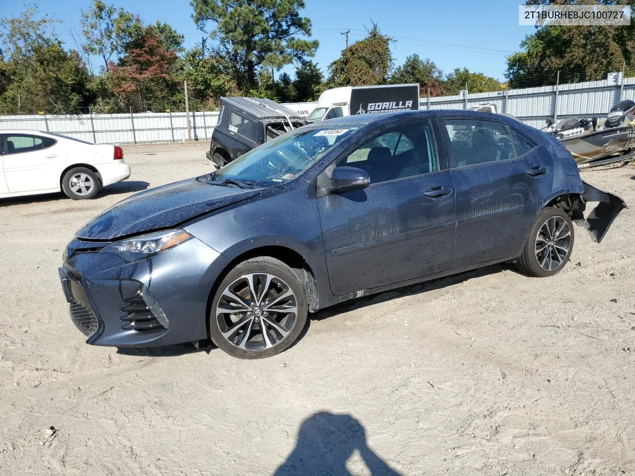 2018 Toyota Corolla L VIN: 2T1BURHE8JC100727 Lot: 77418264