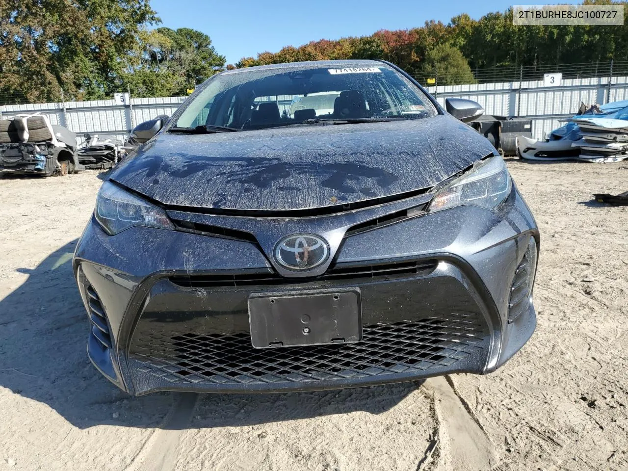 2018 Toyota Corolla L VIN: 2T1BURHE8JC100727 Lot: 77418264