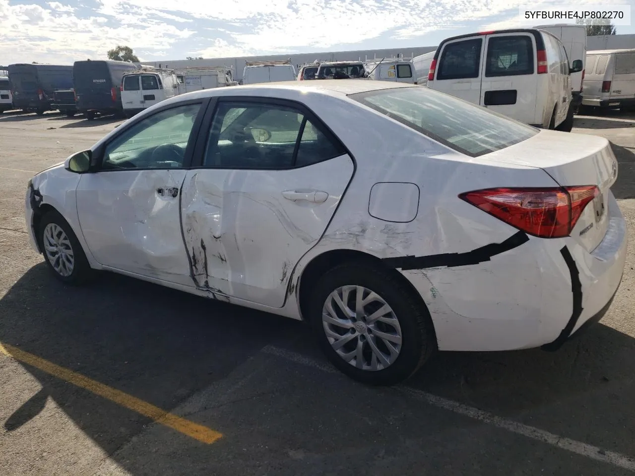 2018 Toyota Corolla L VIN: 5YFBURHE4JP802270 Lot: 77627164