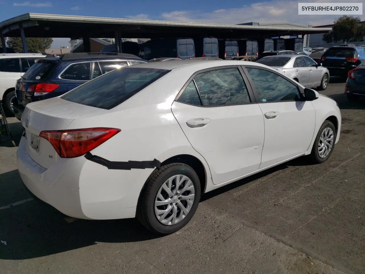 2018 Toyota Corolla L VIN: 5YFBURHE4JP802270 Lot: 77627164