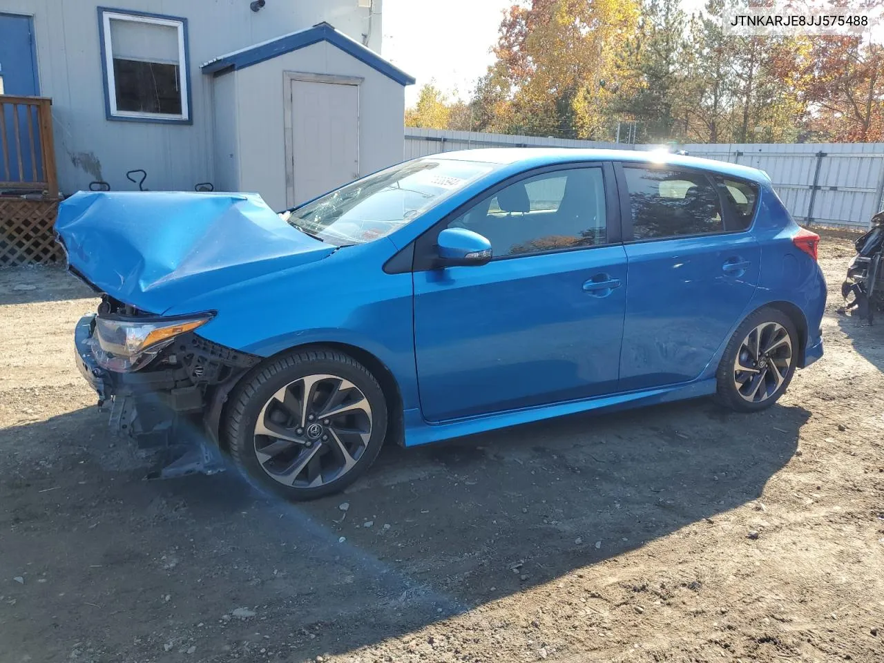 2018 Toyota Corolla Im VIN: JTNKARJE8JJ575488 Lot: 77638594