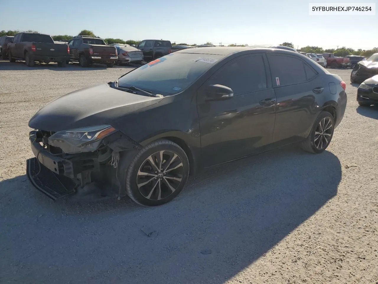 2018 Toyota Corolla L VIN: 5YFBURHEXJP746254 Lot: 77748574