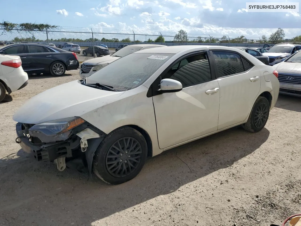 2018 Toyota Corolla L VIN: 5YFBURHE3JP768483 Lot: 77764064