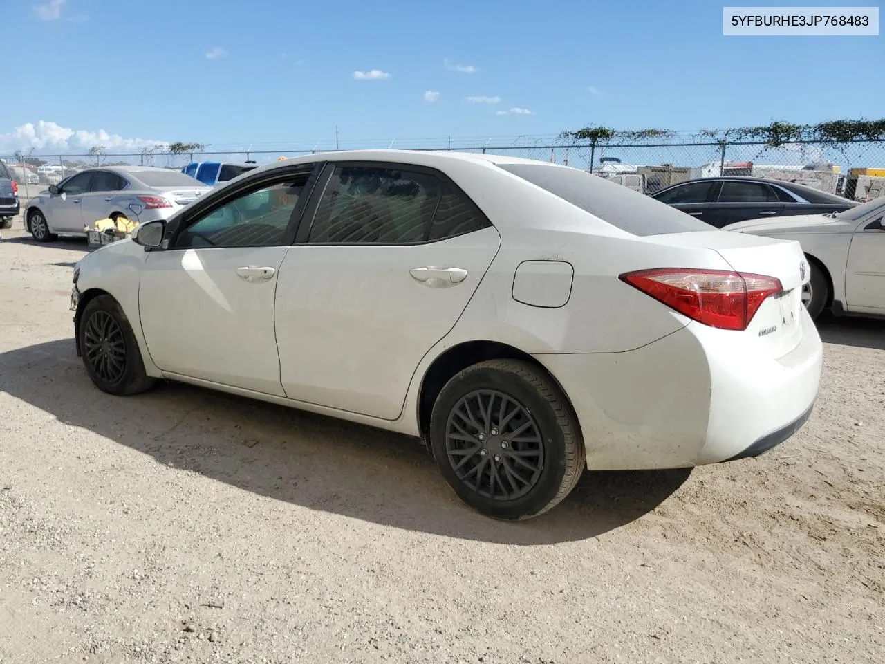 2018 Toyota Corolla L VIN: 5YFBURHE3JP768483 Lot: 77764064