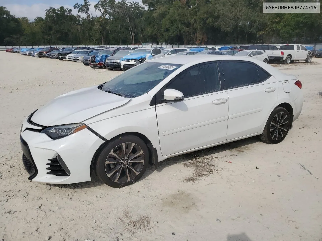 2018 Toyota Corolla L VIN: 5YFBURHE8JP774716 Lot: 77894924