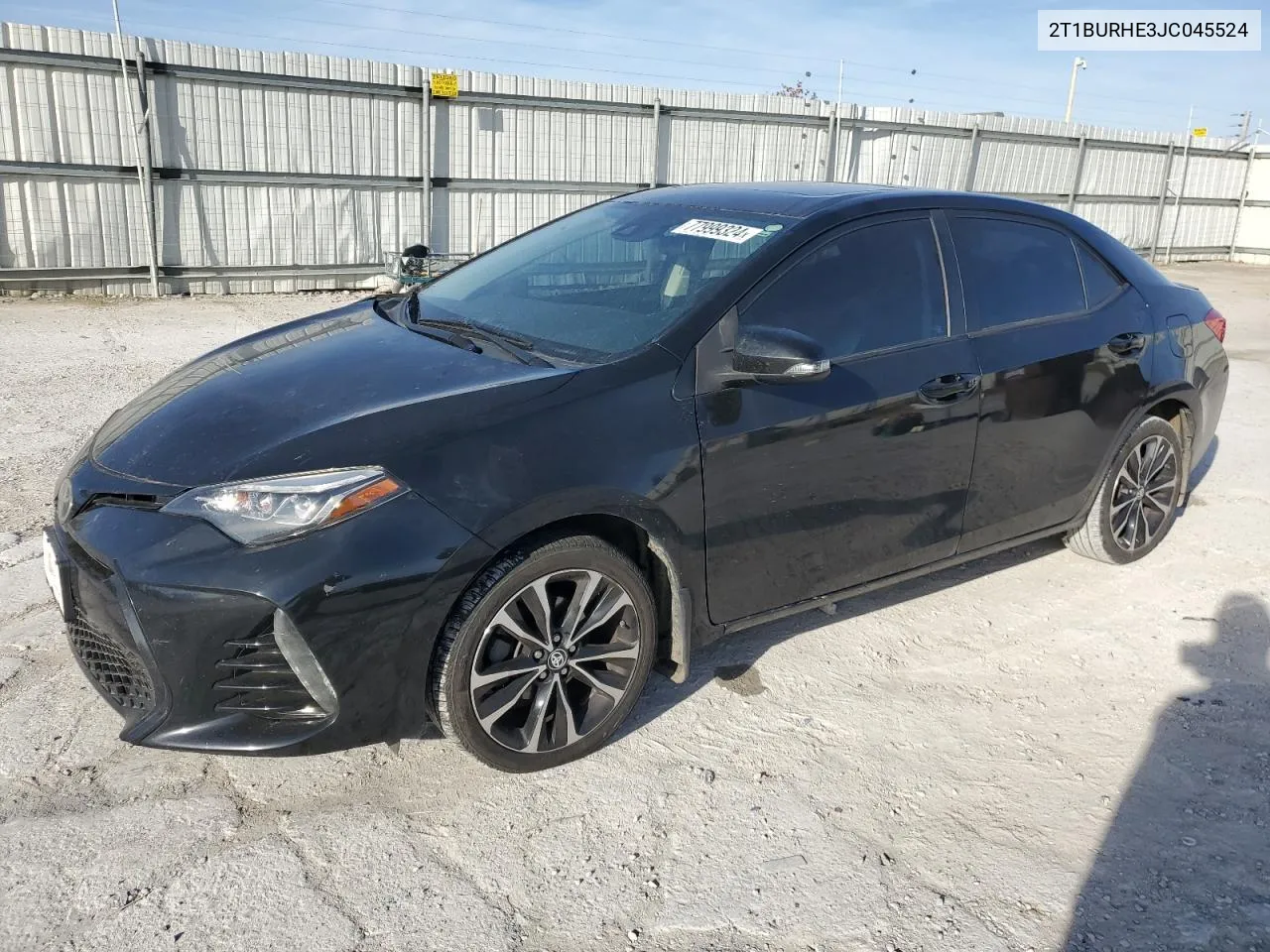 2018 Toyota Corolla L VIN: 2T1BURHE3JC045524 Lot: 77999324