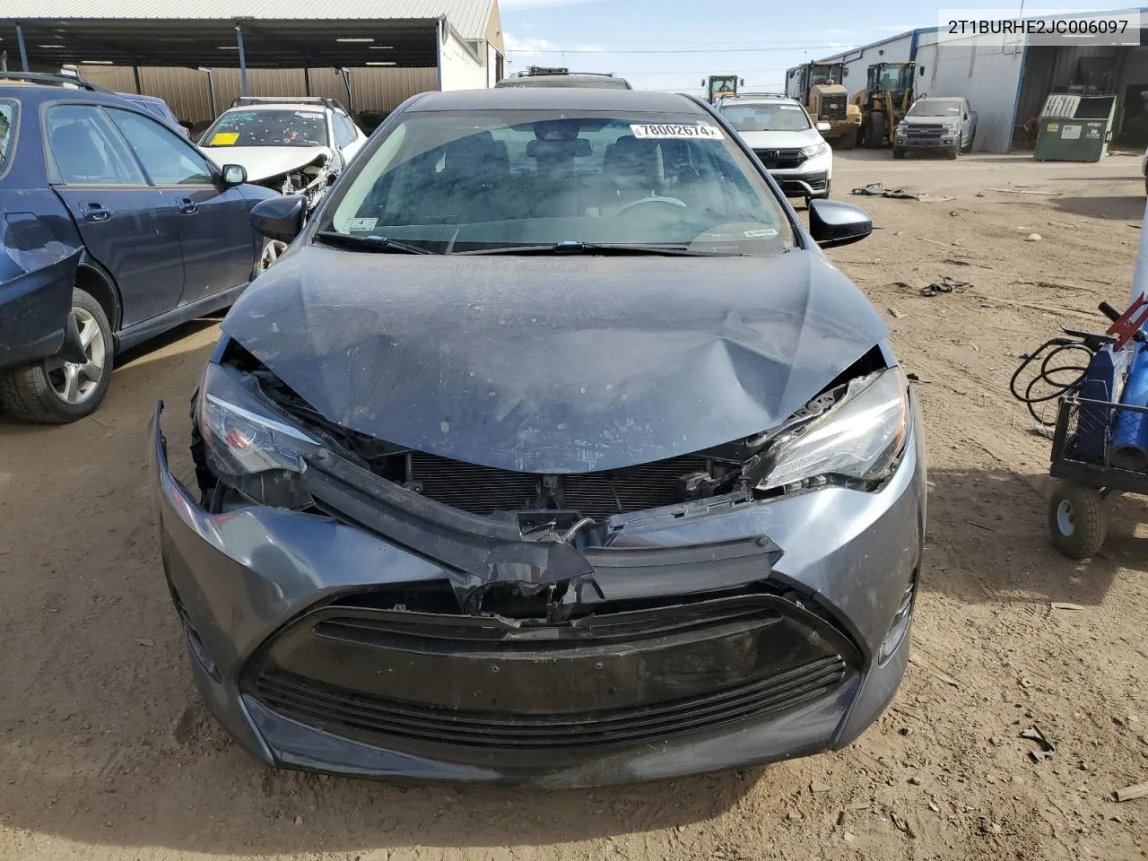 2018 Toyota Corolla L VIN: 2T1BURHE2JC006097 Lot: 78002674