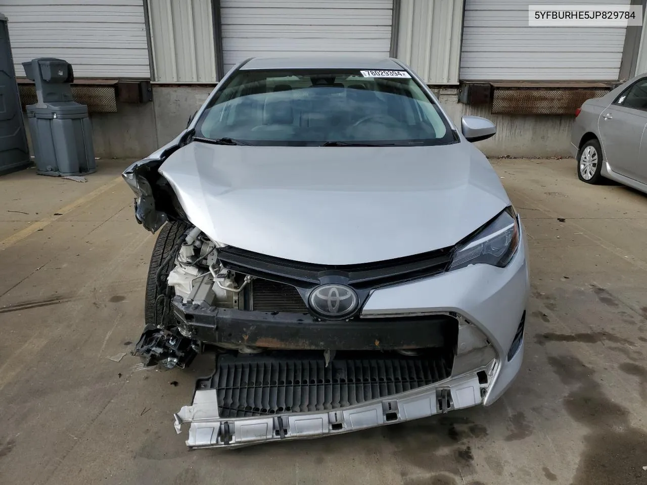 2018 Toyota Corolla L VIN: 5YFBURHE5JP829784 Lot: 78029394