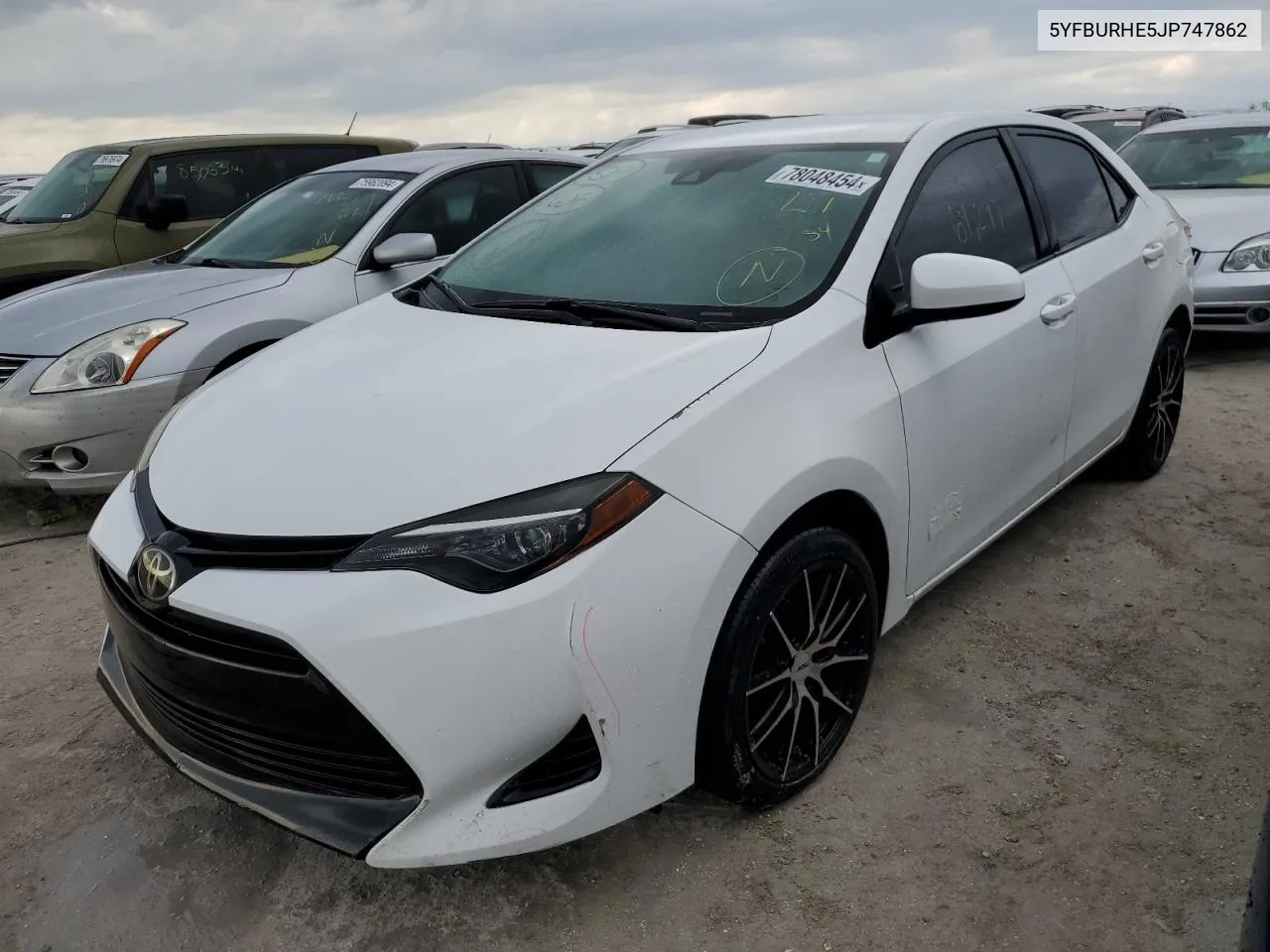 2018 Toyota Corolla L VIN: 5YFBURHE5JP747862 Lot: 78048454