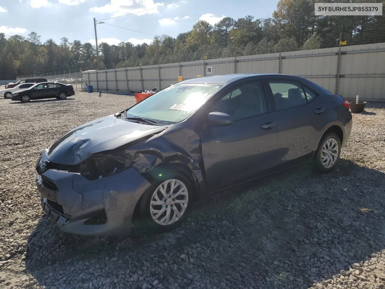 2018 Toyota Corolla L VIN: 5YFBURHE5JP855379 Lot: 78157954