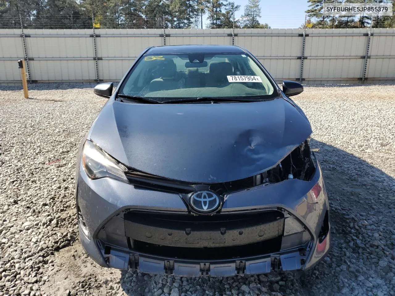 2018 Toyota Corolla L VIN: 5YFBURHE5JP855379 Lot: 78157954