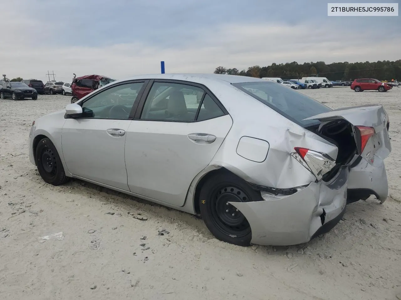 2018 Toyota Corolla L VIN: 2T1BURHE5JC995786 Lot: 78207624