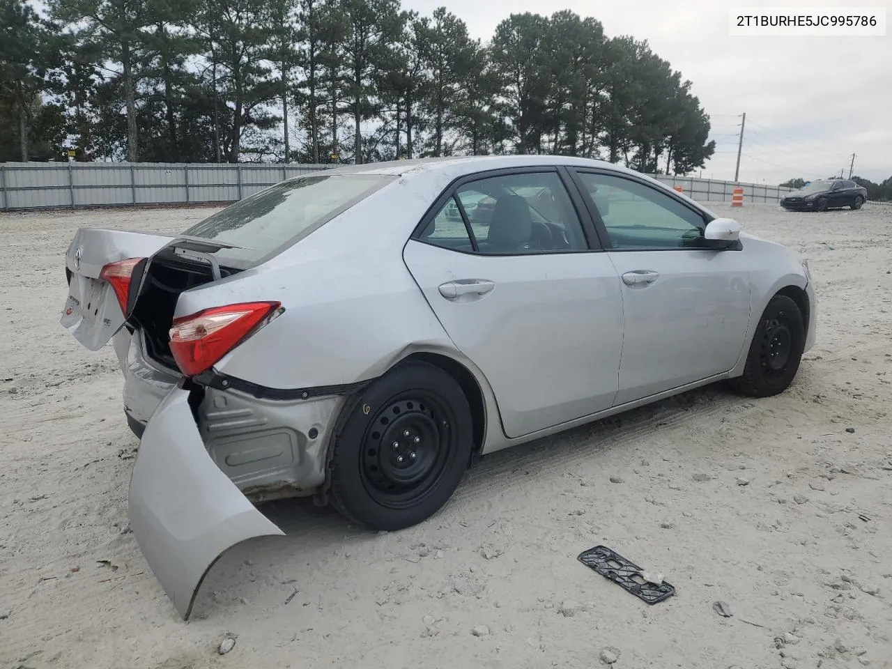 2018 Toyota Corolla L VIN: 2T1BURHE5JC995786 Lot: 78207624