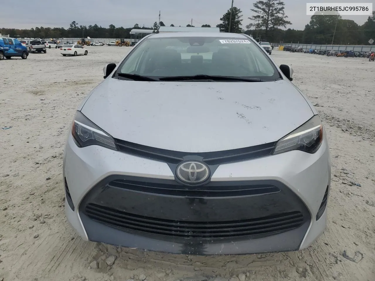 2018 Toyota Corolla L VIN: 2T1BURHE5JC995786 Lot: 78207624