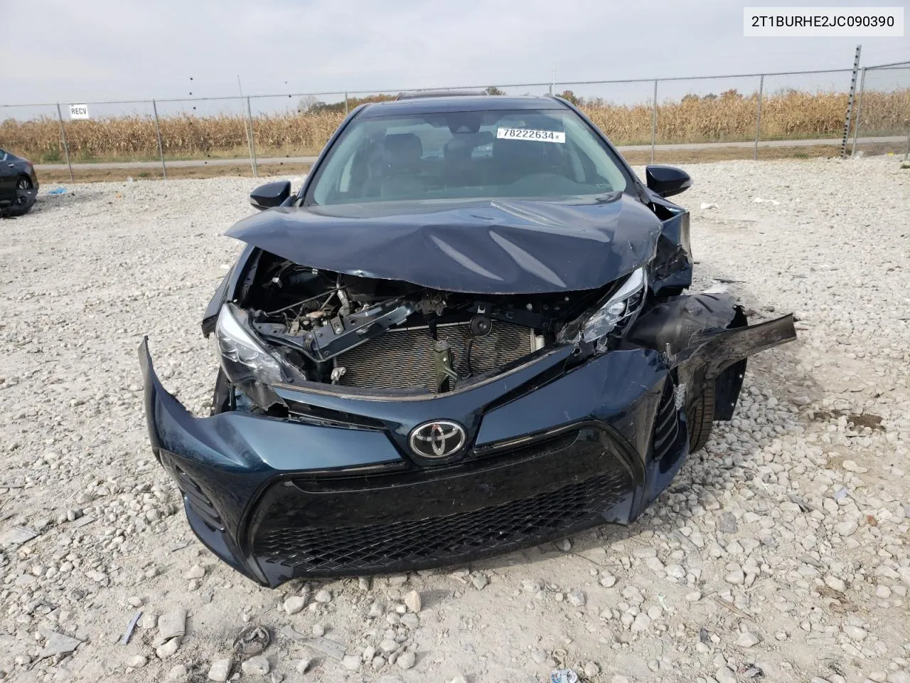 2018 Toyota Corolla L VIN: 2T1BURHE2JC090390 Lot: 78222634