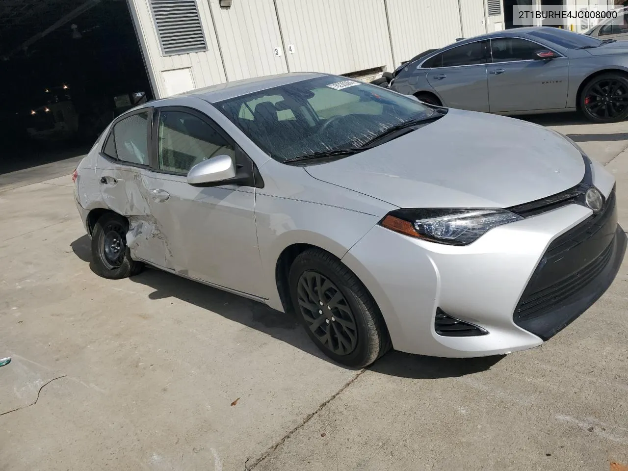 2018 Toyota Corolla L VIN: 2T1BURHE4JC008000 Lot: 78239384