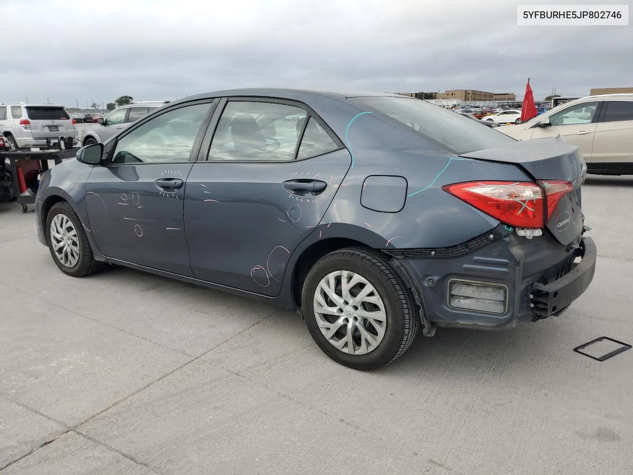 2018 Toyota Corolla L VIN: 5YFBURHE5JP802746 Lot: 78377144