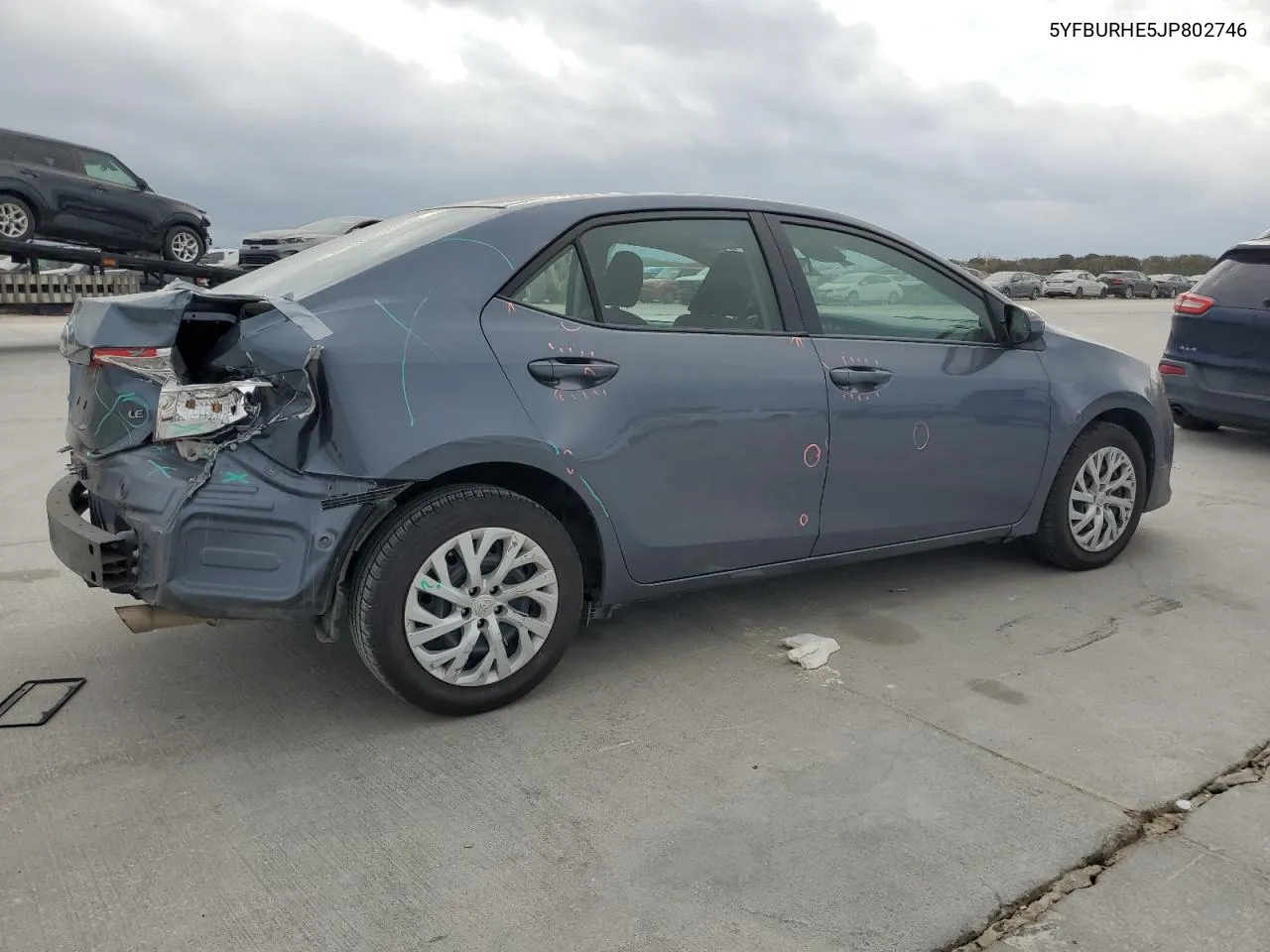 2018 Toyota Corolla L VIN: 5YFBURHE5JP802746 Lot: 78377144