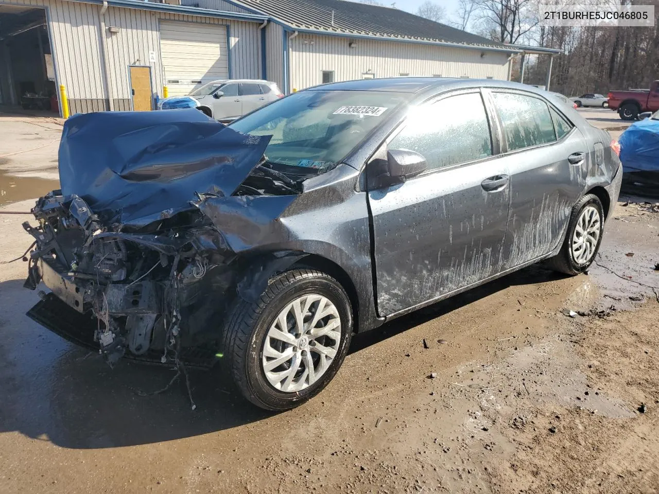 2018 Toyota Corolla L VIN: 2T1BURHE5JC046805 Lot: 78382324