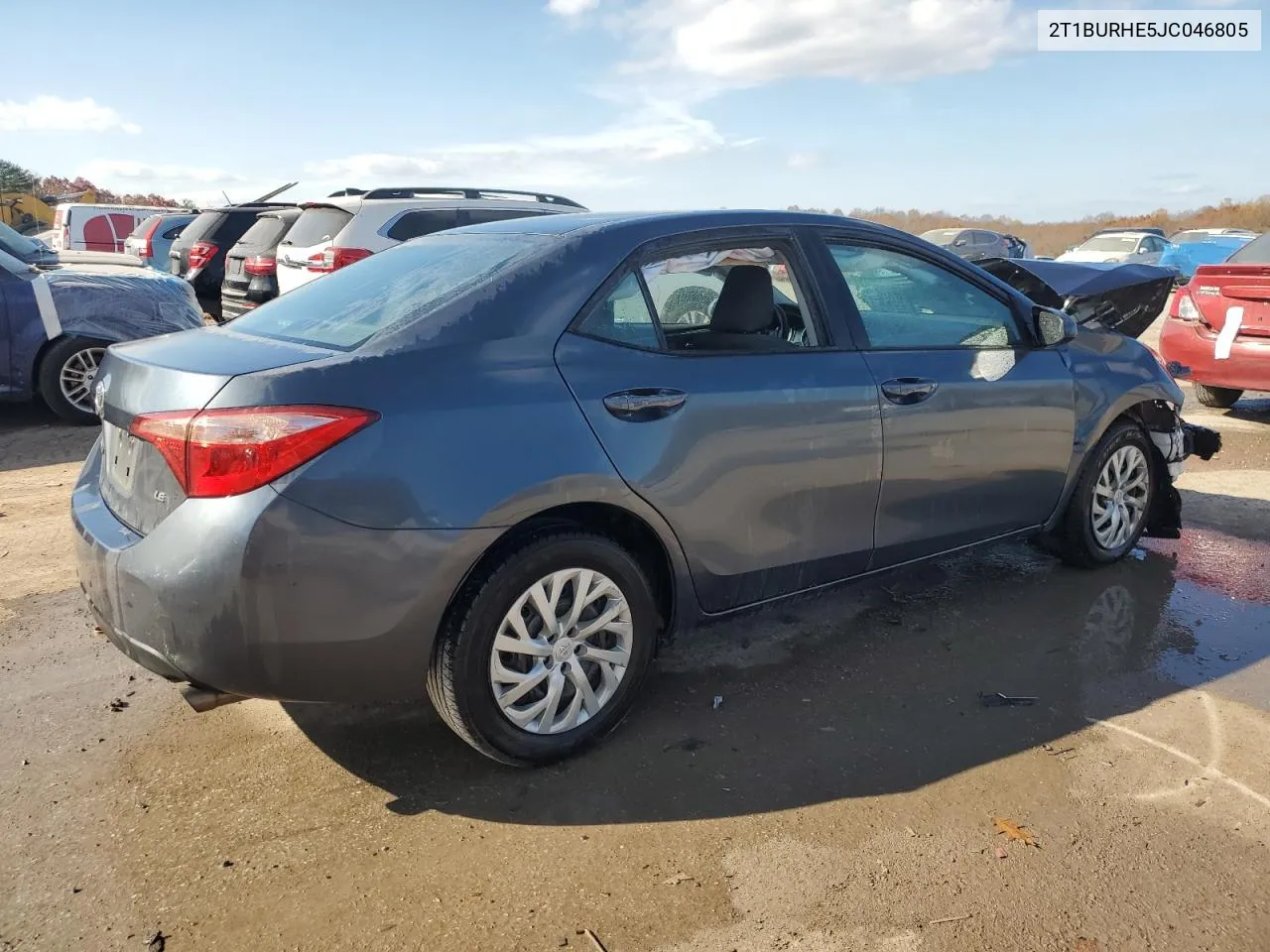 2018 Toyota Corolla L VIN: 2T1BURHE5JC046805 Lot: 78382324