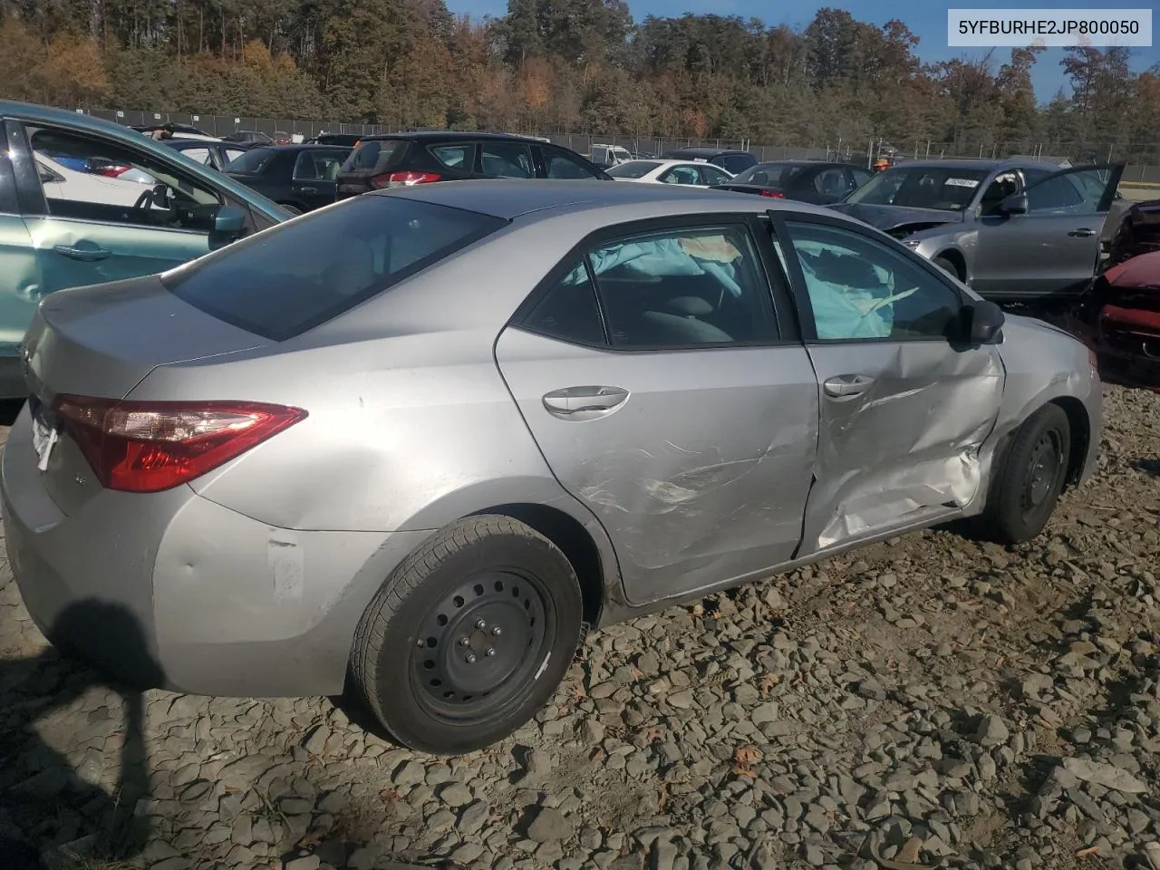 2018 Toyota Corolla L VIN: 5YFBURHE2JP800050 Lot: 78409744