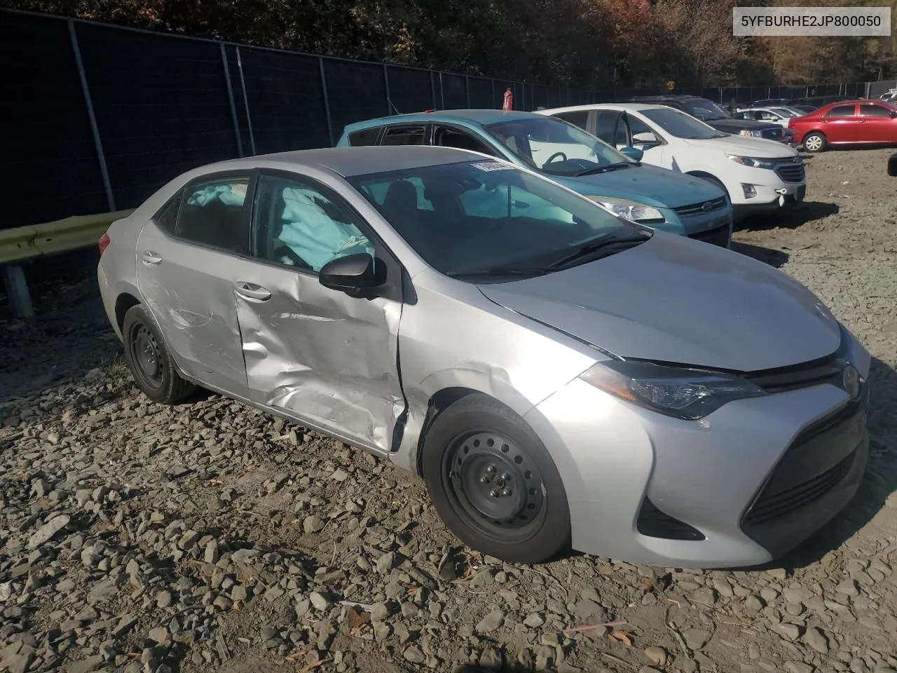 2018 Toyota Corolla L VIN: 5YFBURHE2JP800050 Lot: 78409744