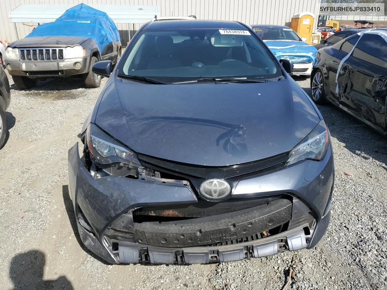 2018 Toyota Corolla L VIN: 5YFBURHE6JP833410 Lot: 78438974