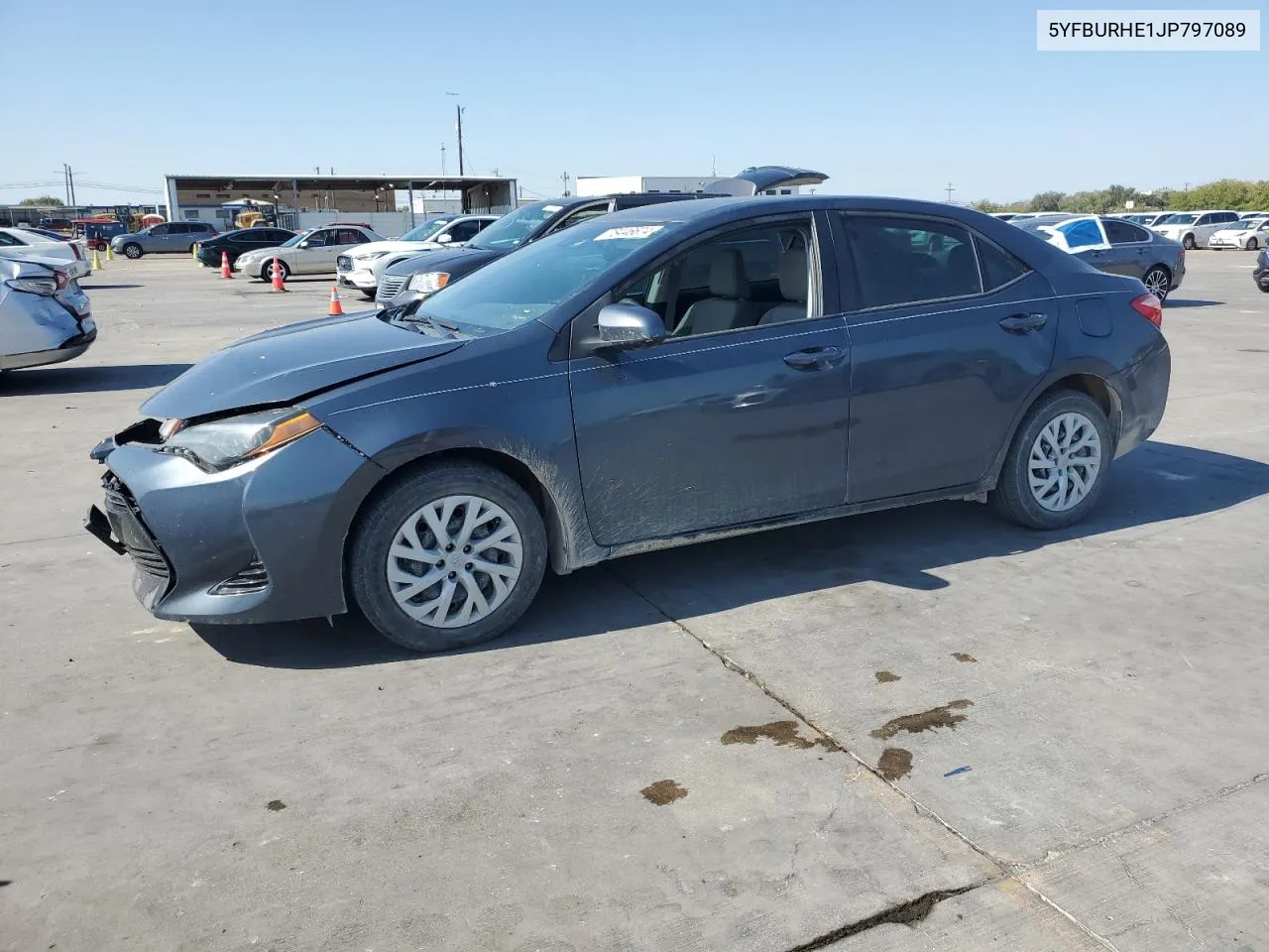 2018 Toyota Corolla L VIN: 5YFBURHE1JP797089 Lot: 78446674