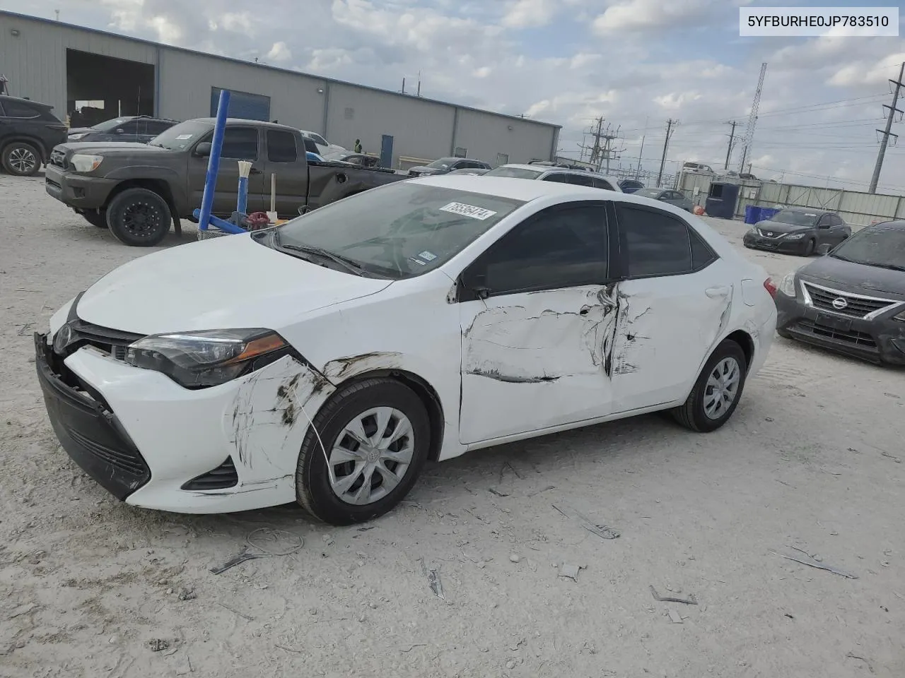 2018 Toyota Corolla L VIN: 5YFBURHE0JP783510 Lot: 78536474