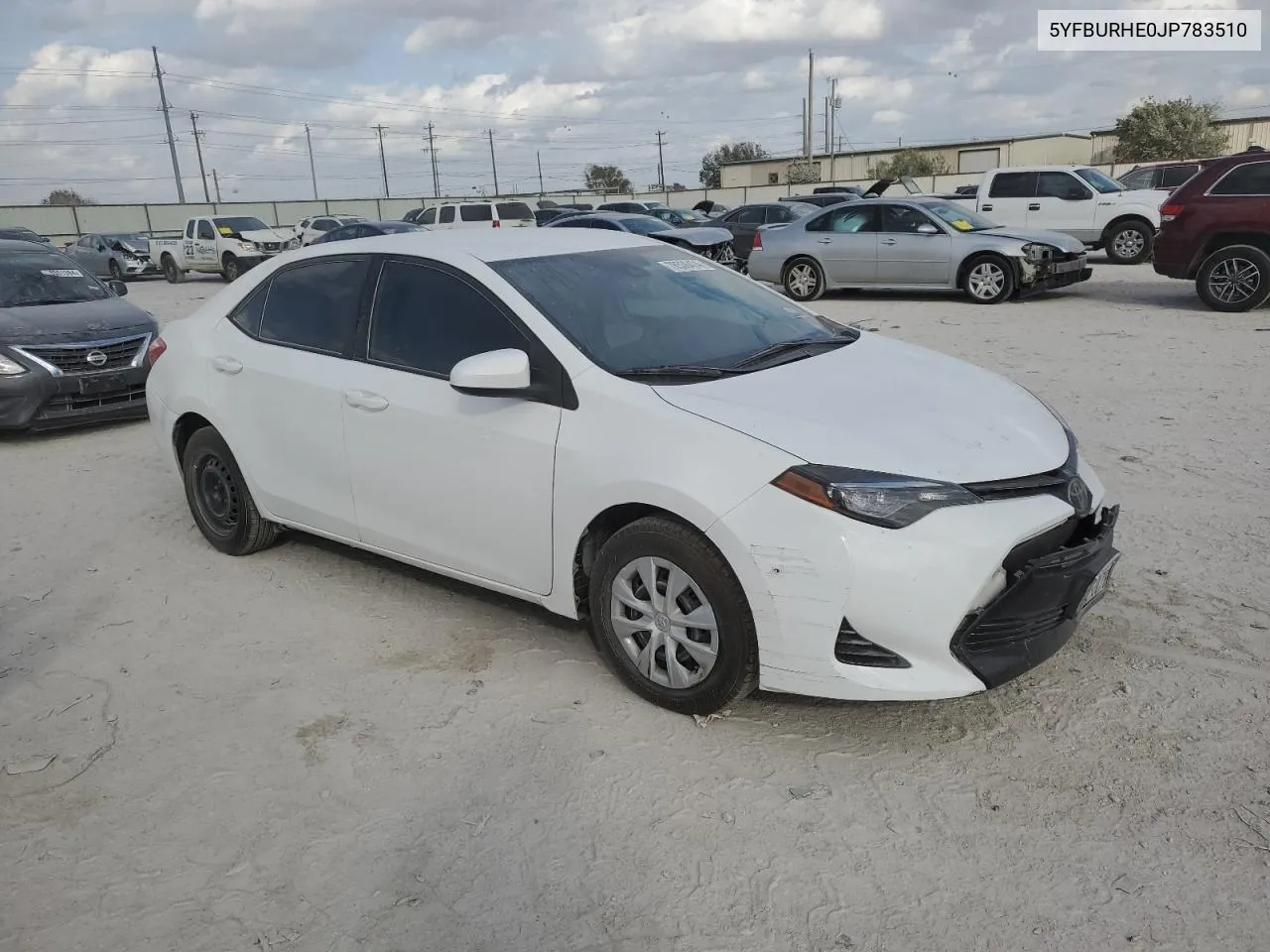 2018 Toyota Corolla L VIN: 5YFBURHE0JP783510 Lot: 78536474