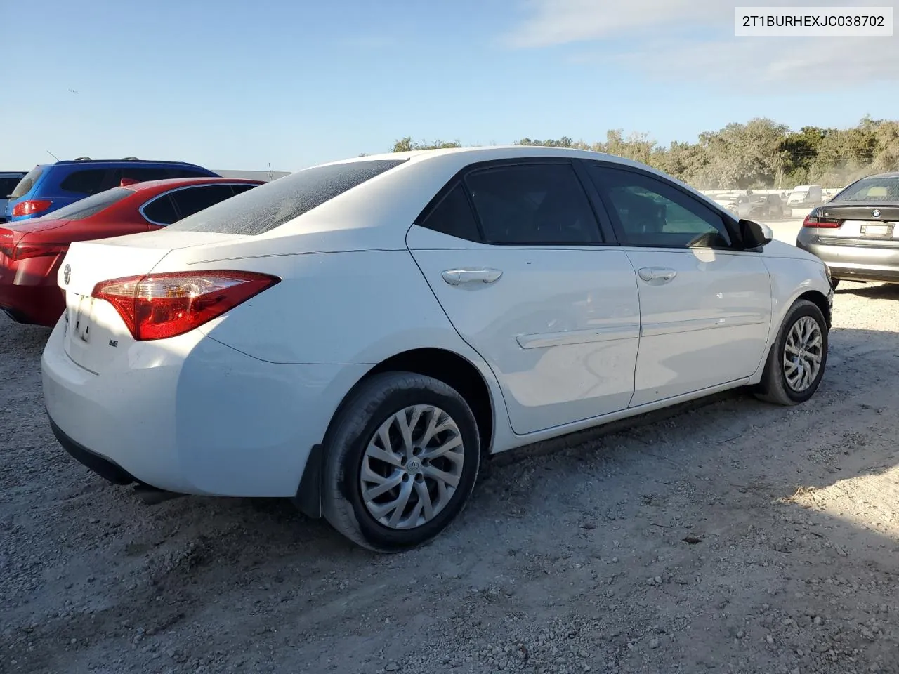 2018 Toyota Corolla L VIN: 2T1BURHEXJC038702 Lot: 78580464