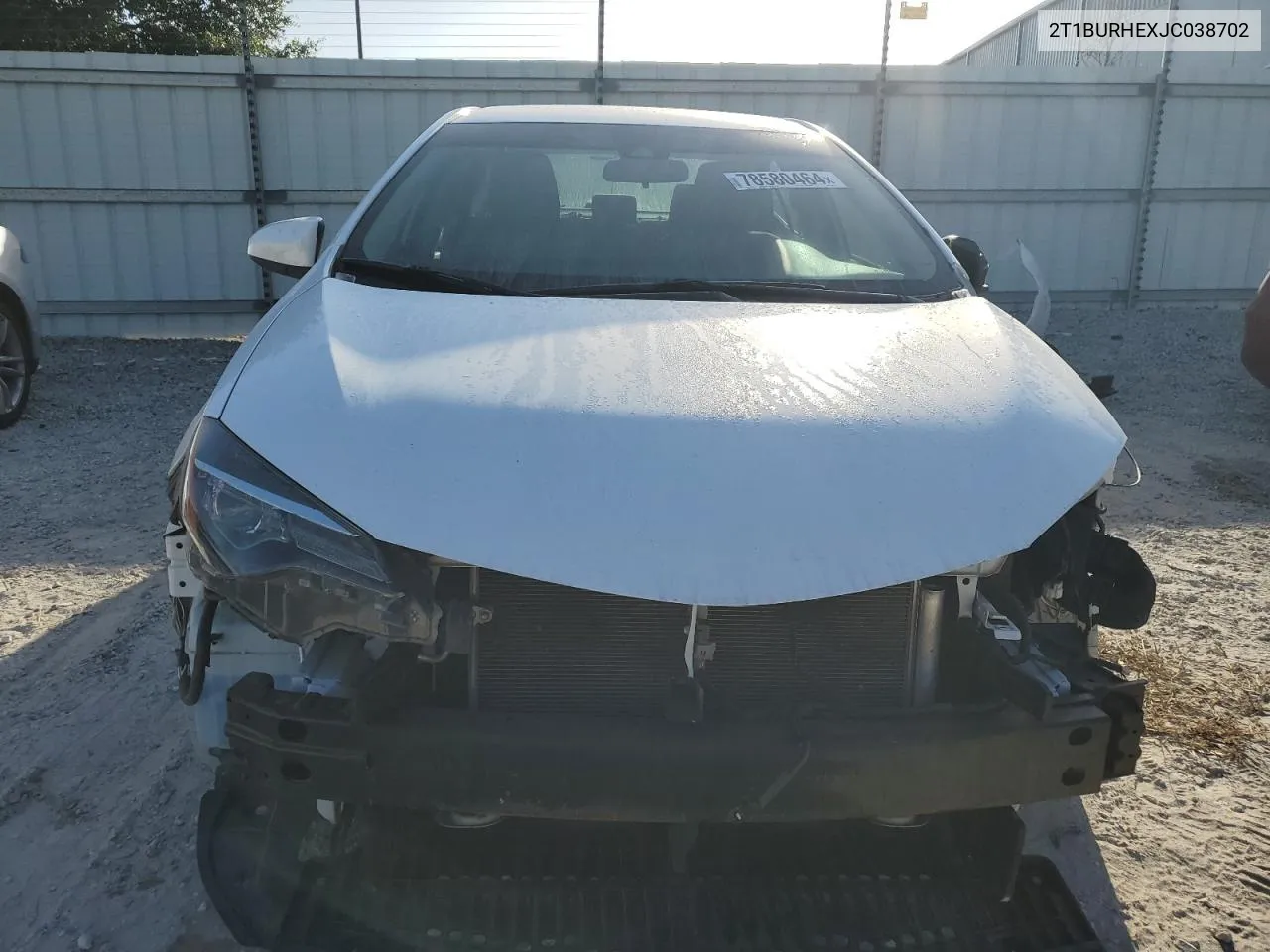 2018 Toyota Corolla L VIN: 2T1BURHEXJC038702 Lot: 78580464