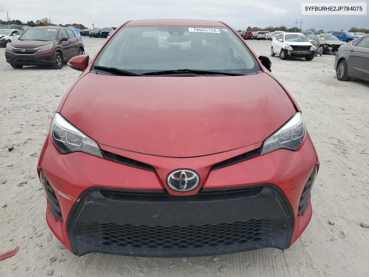 2018 Toyota Corolla L VIN: 5YFBURHE2JP784075 Lot: 78663134