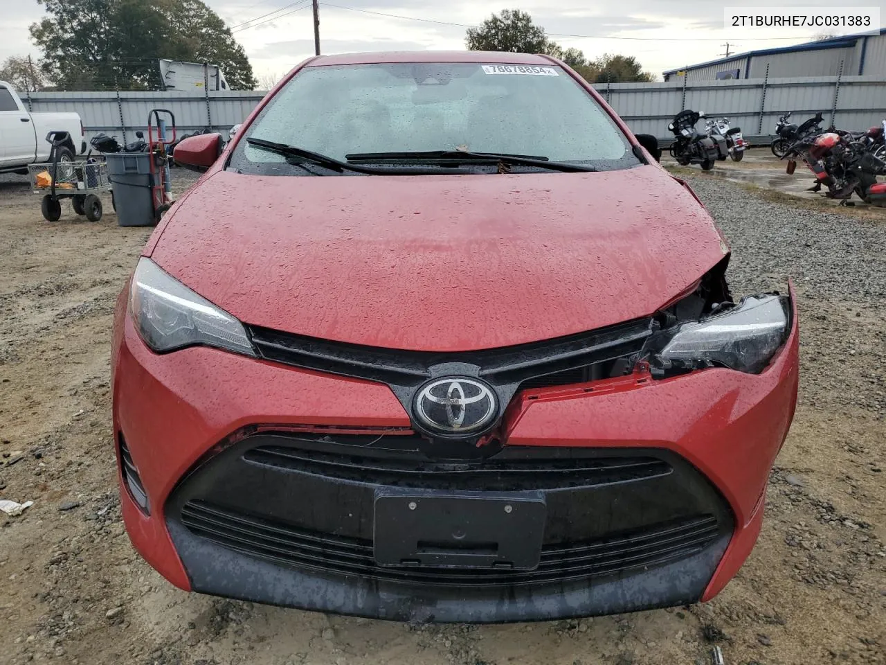 2018 Toyota Corolla L VIN: 2T1BURHE7JC031383 Lot: 78678854