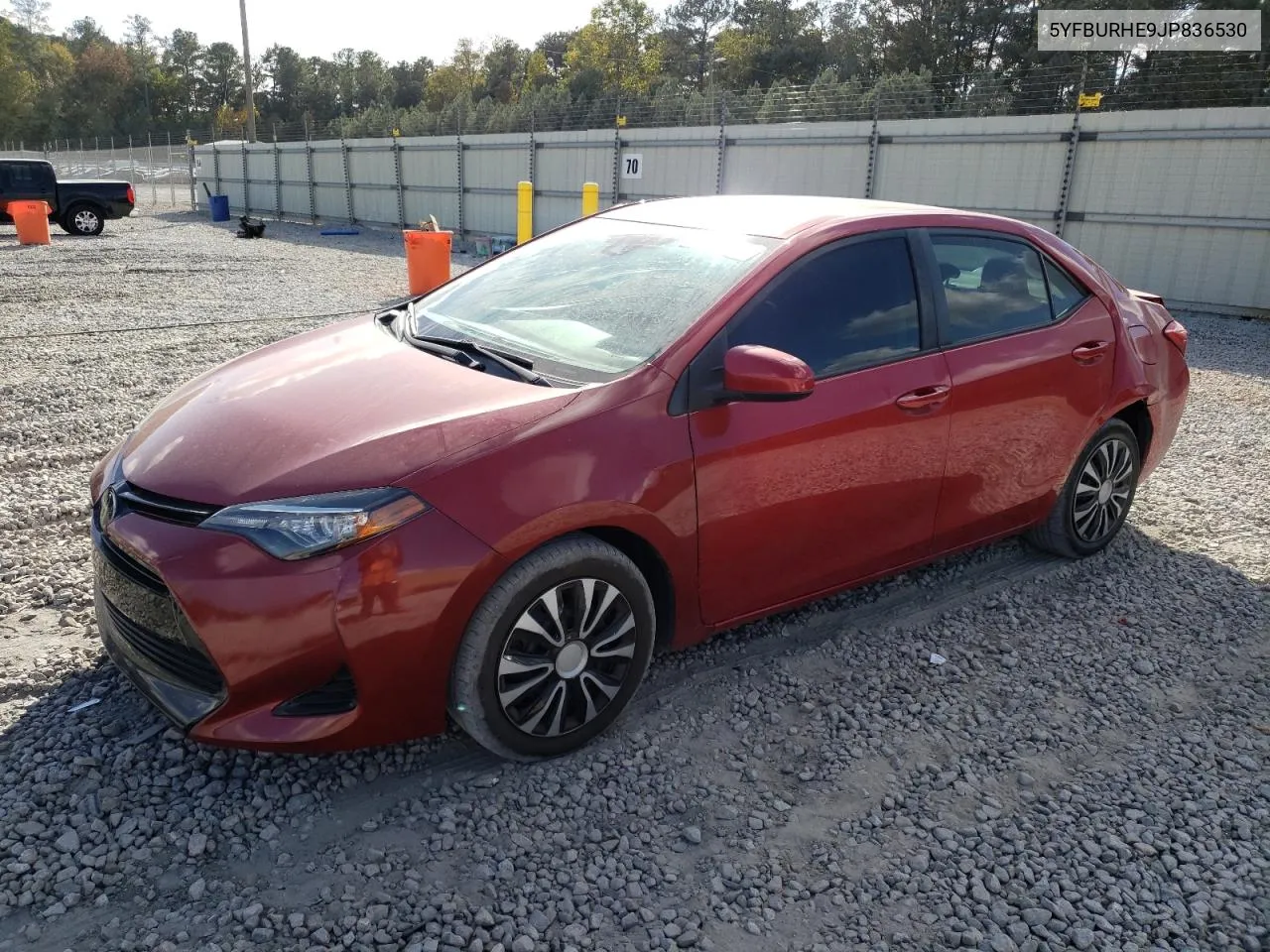 2018 Toyota Corolla L VIN: 5YFBURHE9JP836530 Lot: 78838224