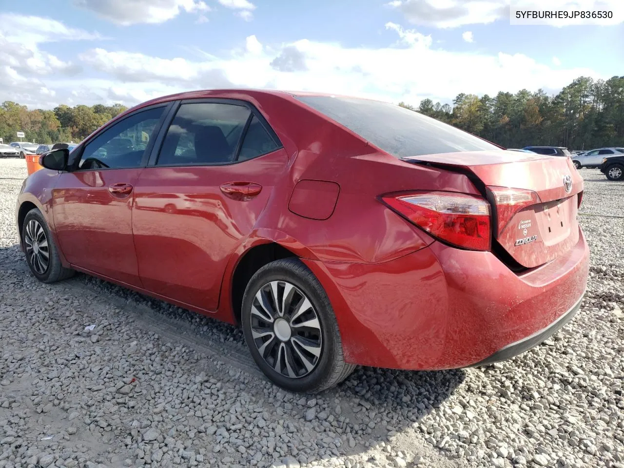 2018 Toyota Corolla L VIN: 5YFBURHE9JP836530 Lot: 78838224