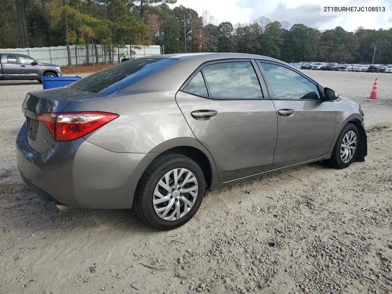 2018 Toyota Corolla L VIN: 2T1BURHE7JC108513 Lot: 78847214